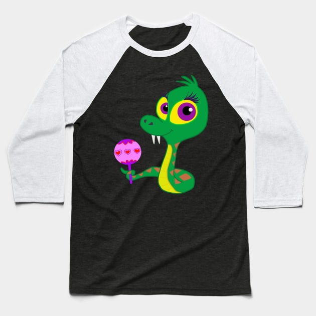 Baby Rattler Baseball T-Shirt by wolfmanjaq